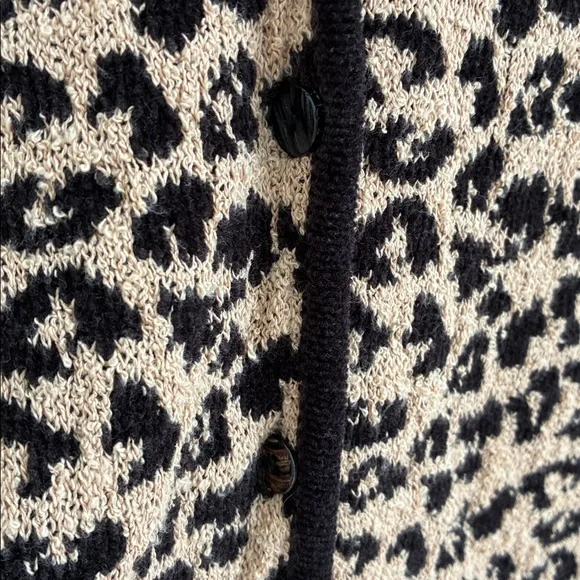 Chico's Animal Print Cardigan Sweater - Picture 3 of 4